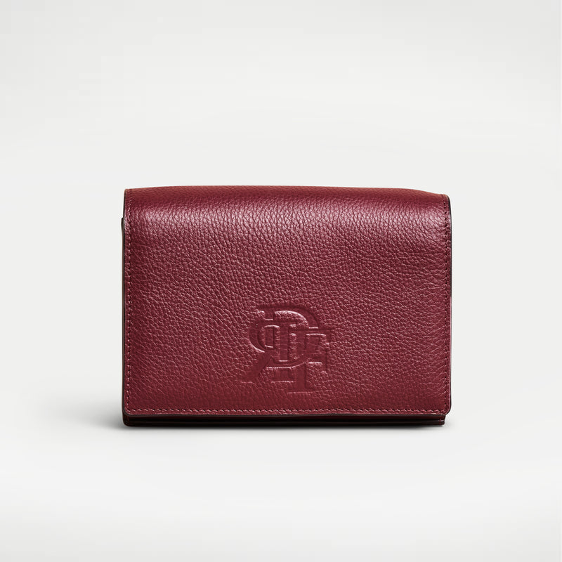 Burgundy  handcrafted full grain leather crossbody bag. Small crossbody bag. Crossbody bag for Women.