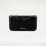 Grey Jungle Fowl Feather Clutch - One of a Kind