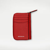 Scarlet Macaw Parrot Feather Zip Card Wallet – One of a Kind