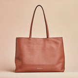 Tan handcrafted full grain leather tote bag ,everyday leather tote bag.